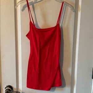 Red Spaghetti Strap Tank Top